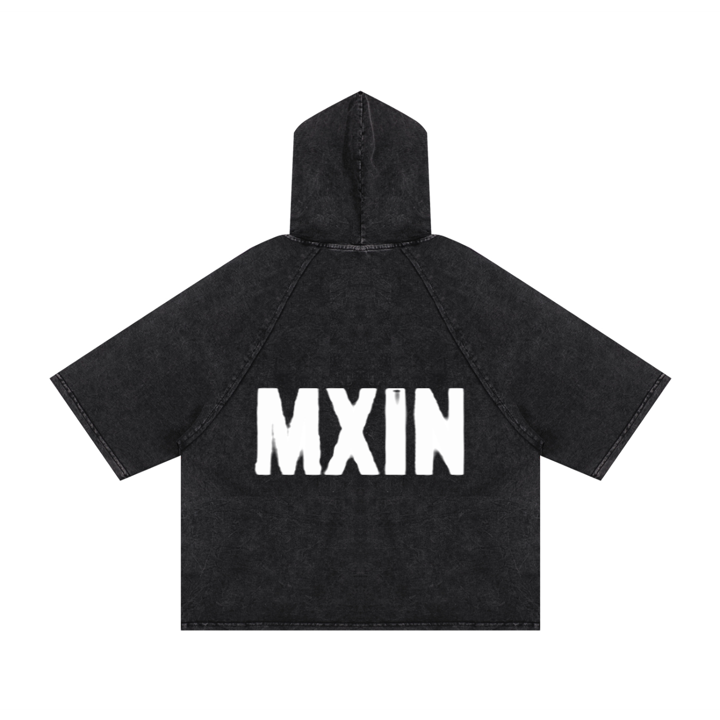 Snow Washed Hooded Boxy T-Shirt