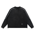 Mineral Wash Piping Raw Hem Sweatshirt
