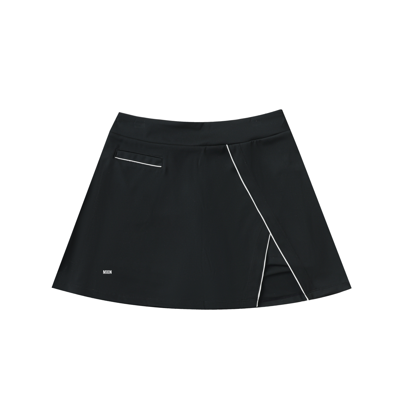 High-Waist Pocketed A-Line Skirt