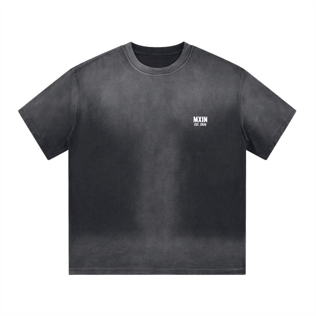 “I” Shape Gradient Washed T-Shirt