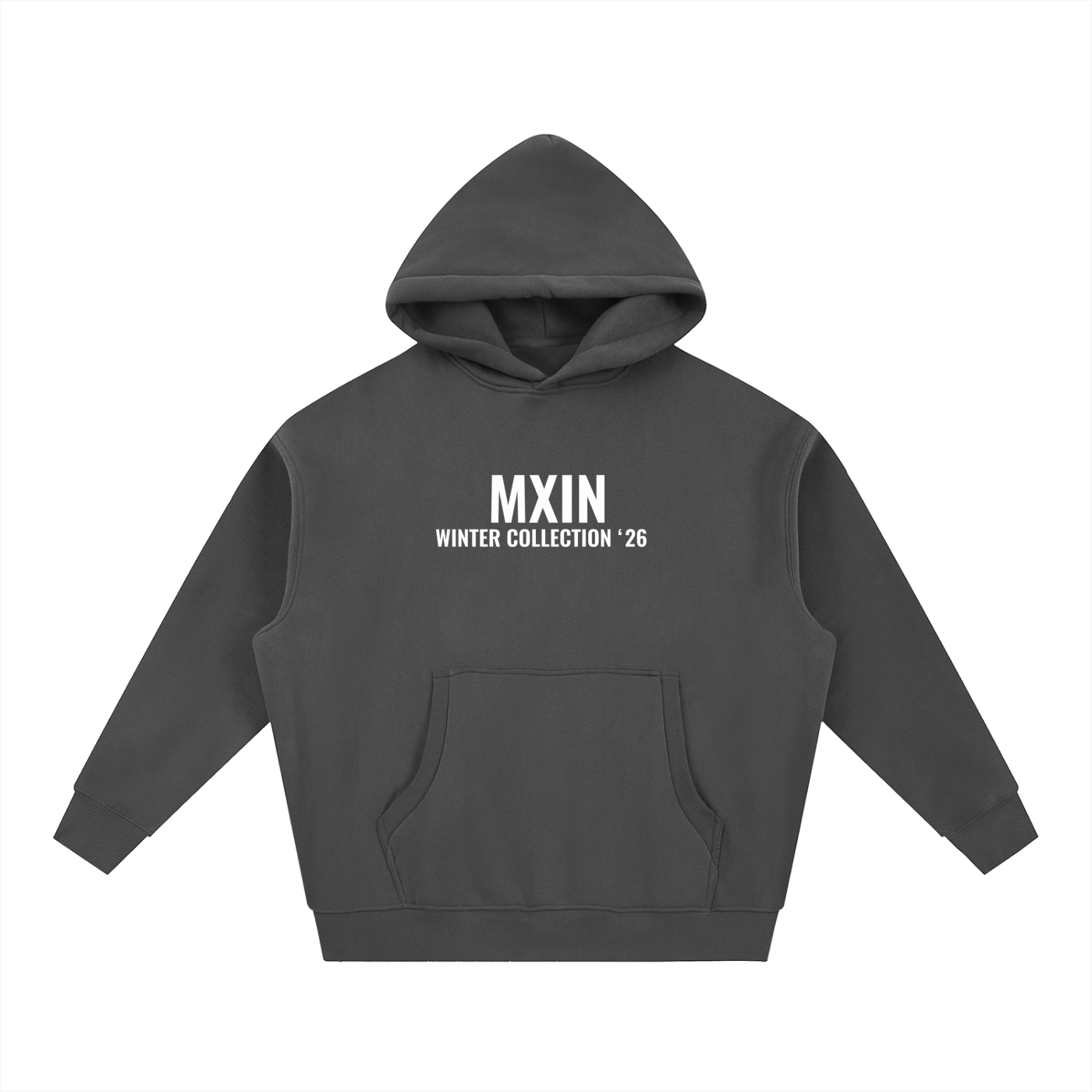 MXIN Winter Collection ‘26 
 Boxy Fit Fleece Hoodie
