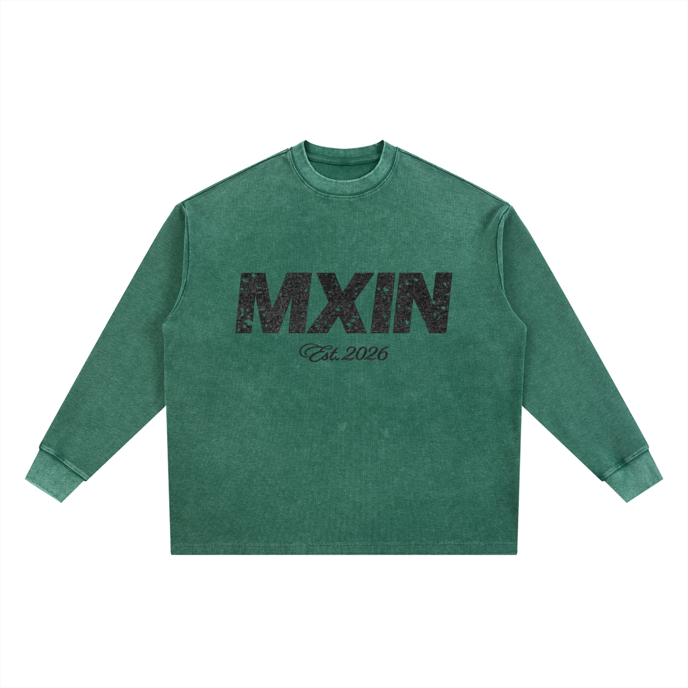 Mineral Wash Waffle Oversized T-Shirt