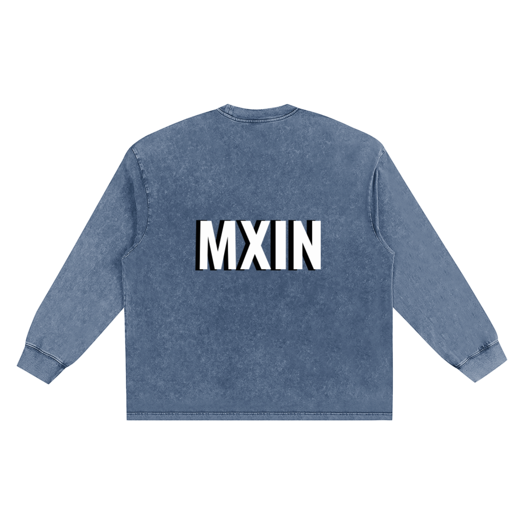 MXIN Winter Collection ‘26 
Snow Washed Frayed Edge T-Shirt