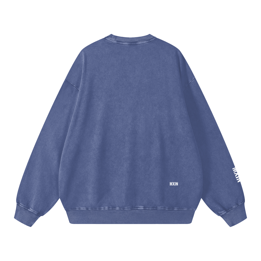 MXIN Winter Collection ‘26 
Snow Washed Oversized Sweatshirt