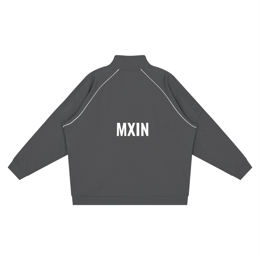 Reflection Striped Raglan Sleeve  Jacket