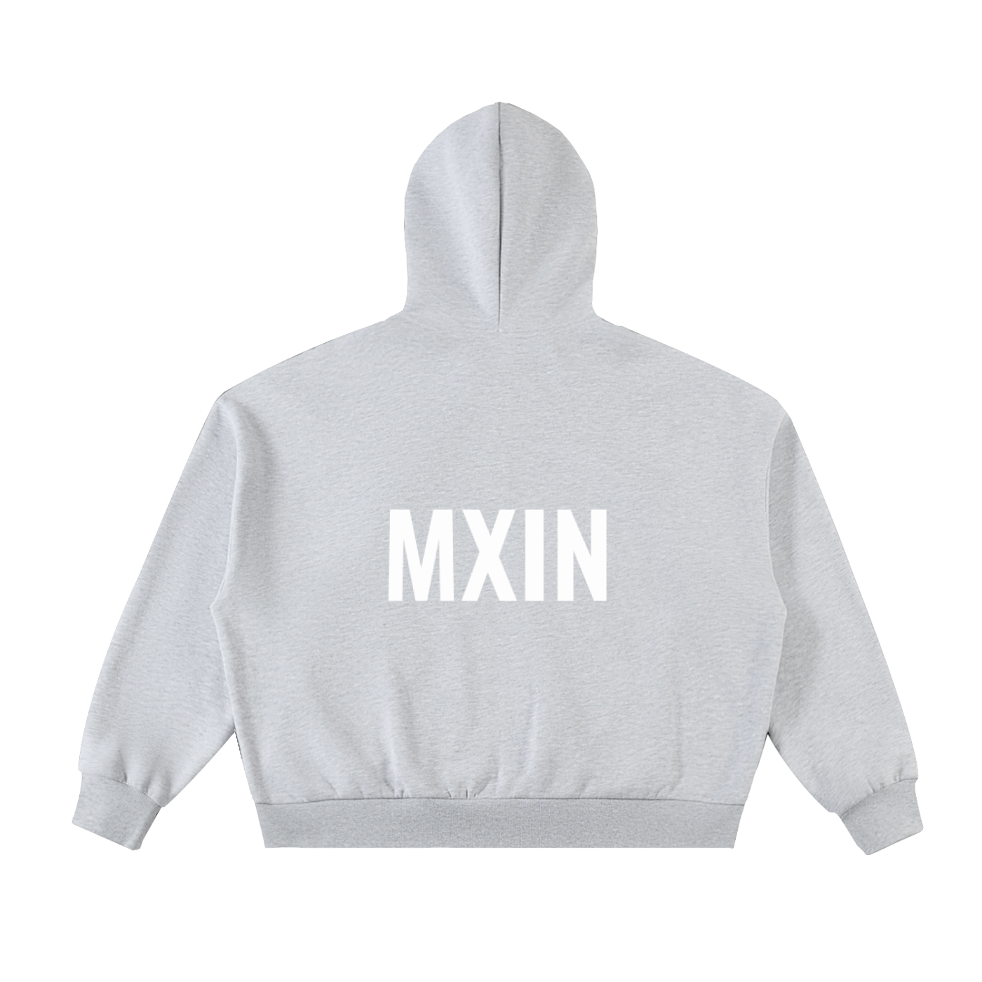 Fleeced Full-Zip Boxy Hoodie