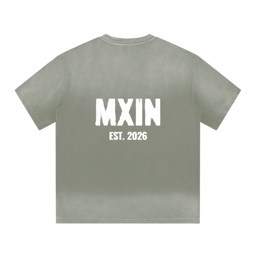 “I” Shape Gradient Washed T-Shirt