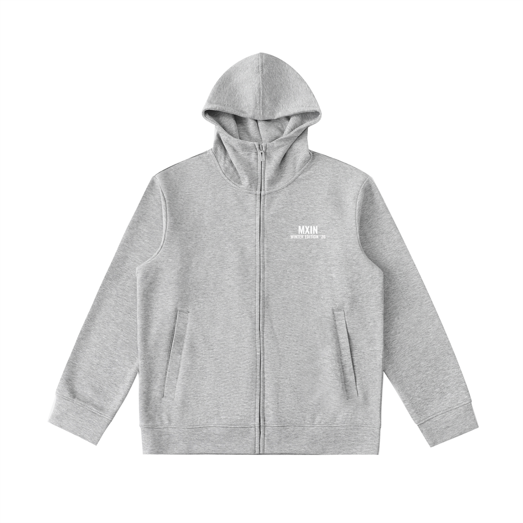 MXIN Essential Heavyweight High Neck  Zip-Up Hoodie