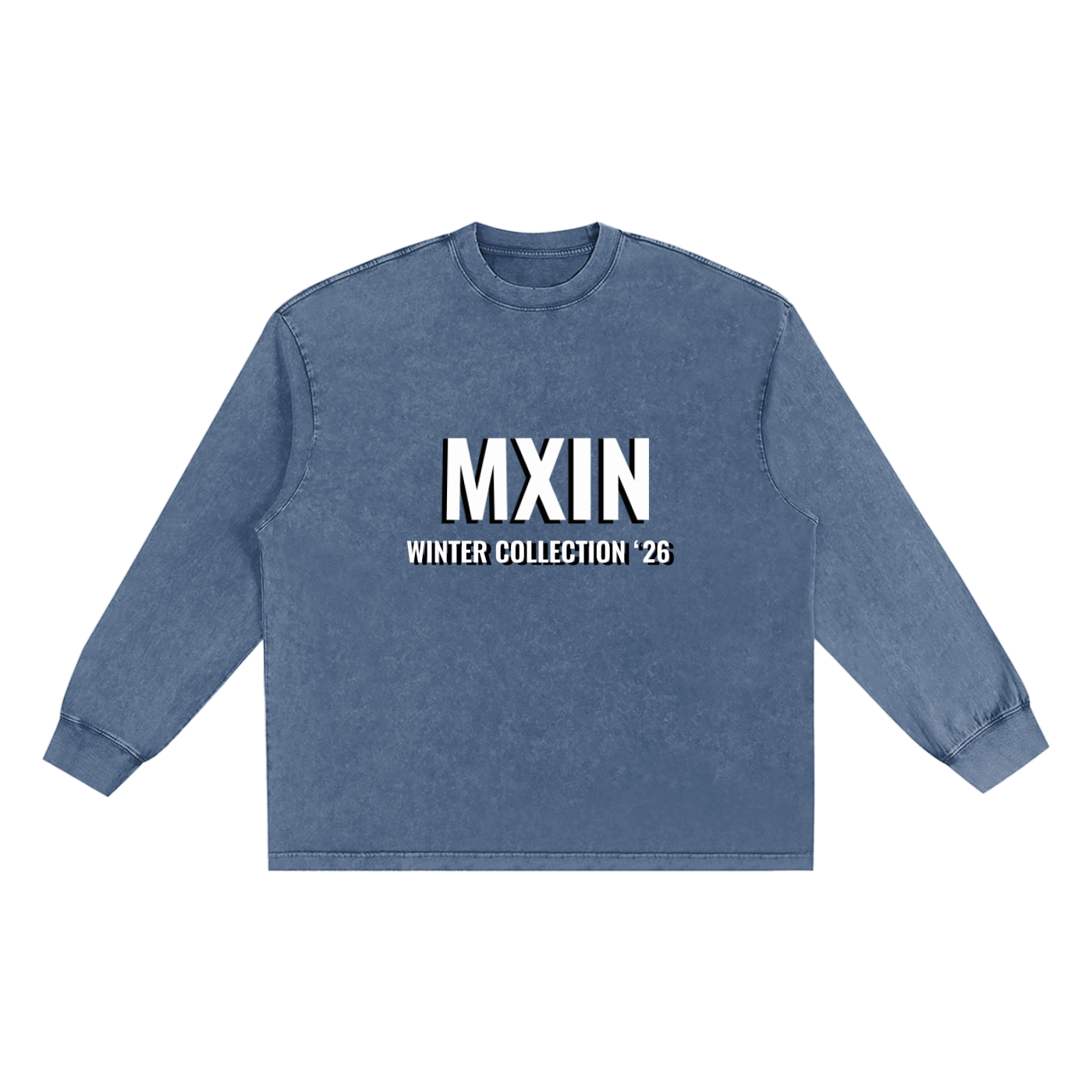 MXIN Winter Collection ‘26 
Snow Washed Frayed Edge T-Shirt