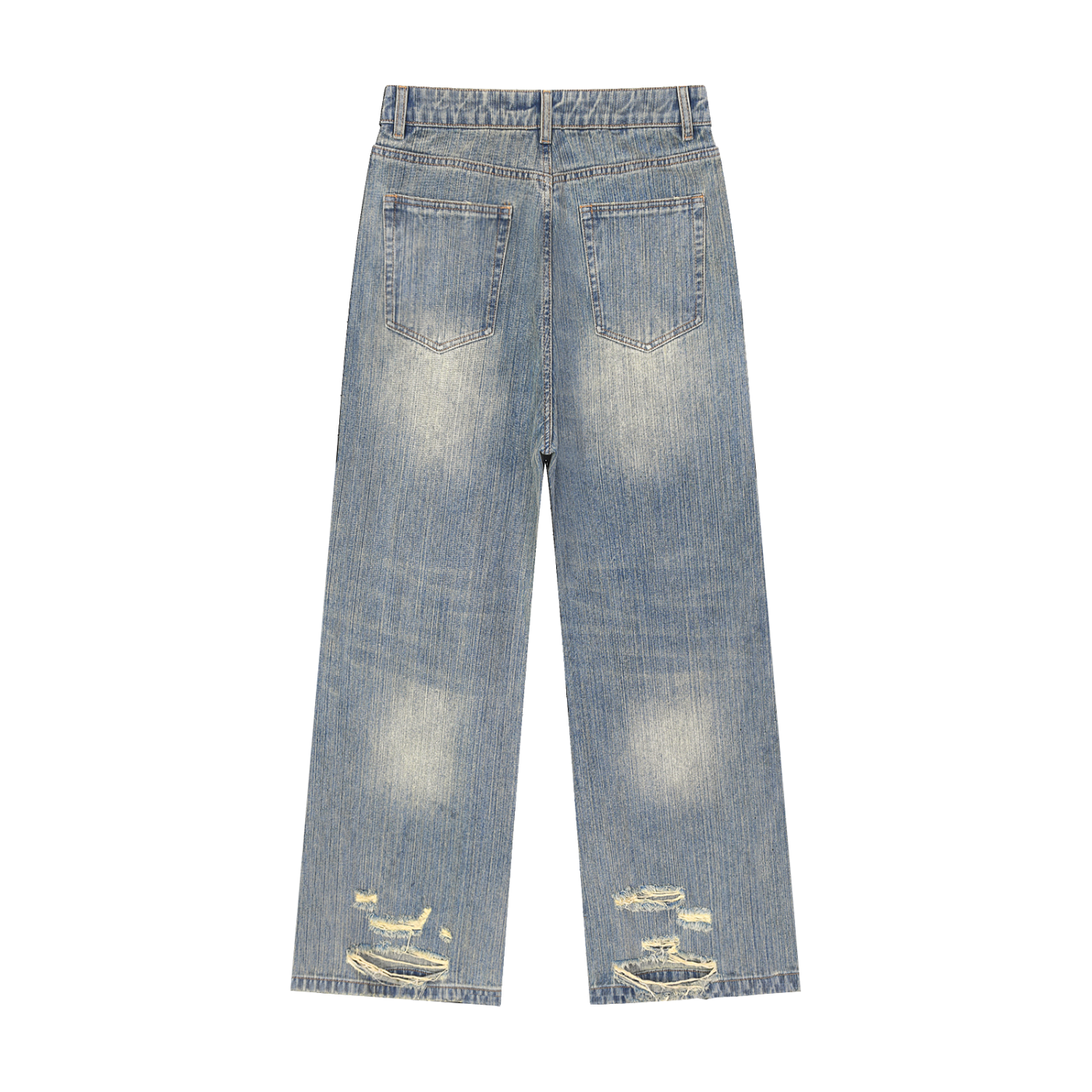 MXIN Vintage Wash Distressed Denim Jeans