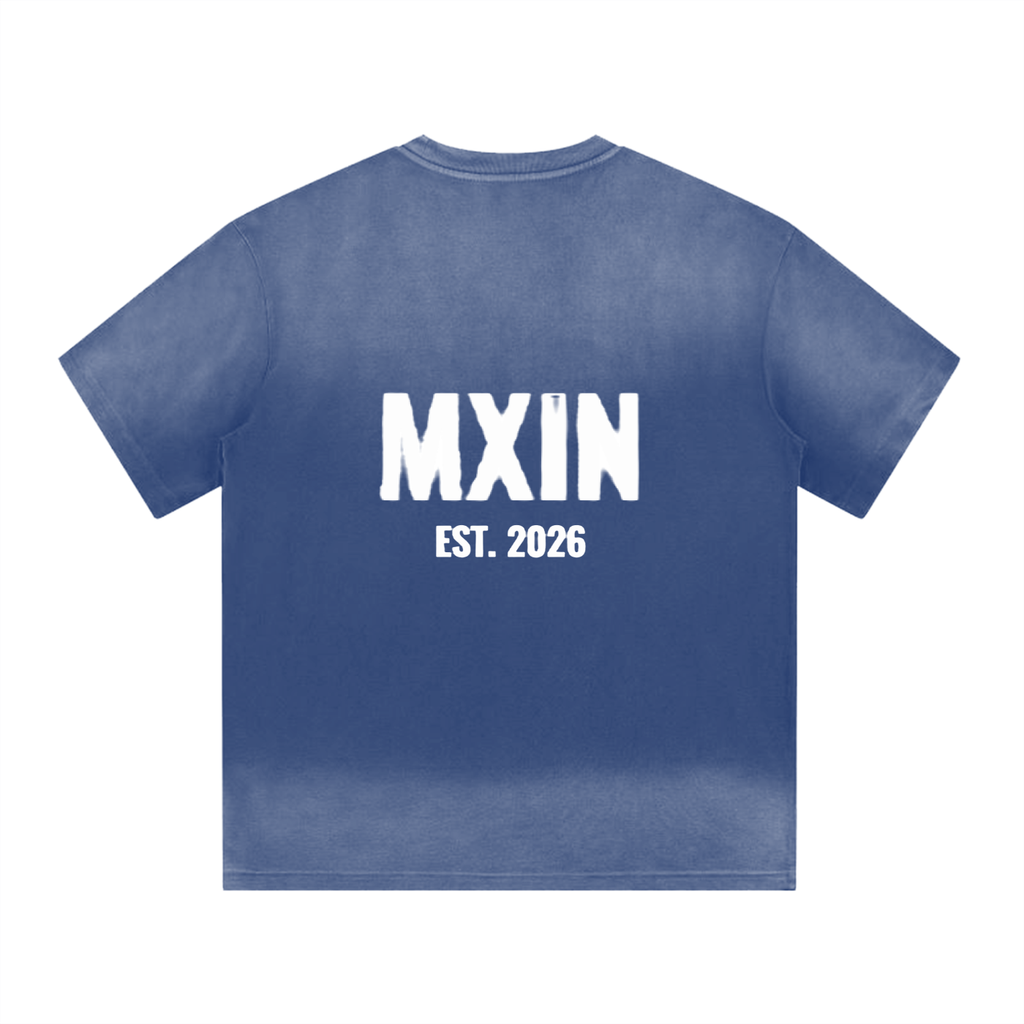 “I” Shape Gradient Washed T-Shirt