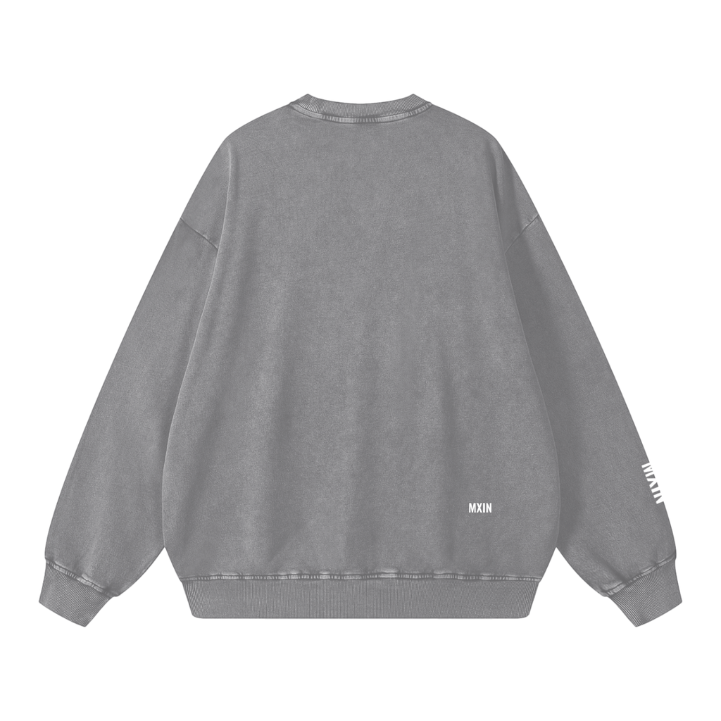 MXIN Winter Collection ‘26 
Snow Washed Oversized Sweatshirt