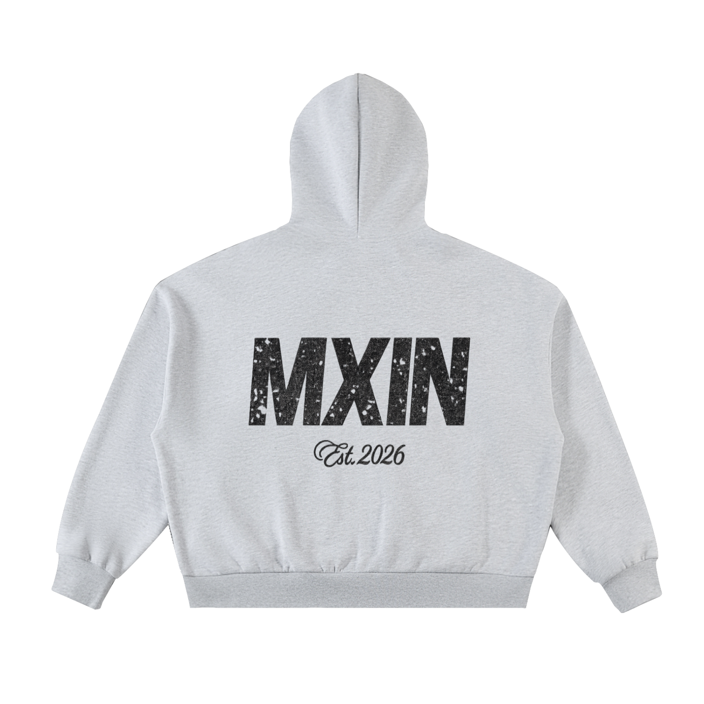 Fleeced Full-Zip Boxy Hoodie