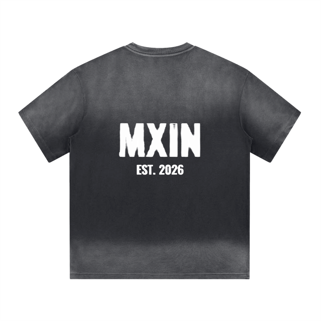 “I” Shape Gradient Washed T-Shirt