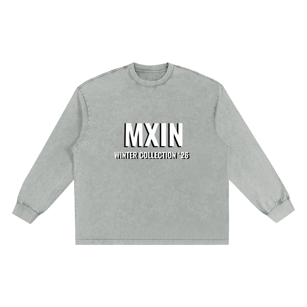 MXIN Winter Collection ‘26 
Snow Washed Frayed Edge T-Shirt