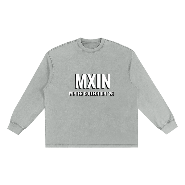 MXIN Winter Collection ‘26 
Snow Washed Frayed Edge T-Shirt